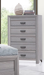 1pc Contemporary Five Drawers Chest Gray Driftwood Finish Rustic Finish Bedroom Wooden Furniture