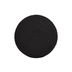 Fuji 15" Mushroom Footstool Ottoman, Ebony Black Boucle