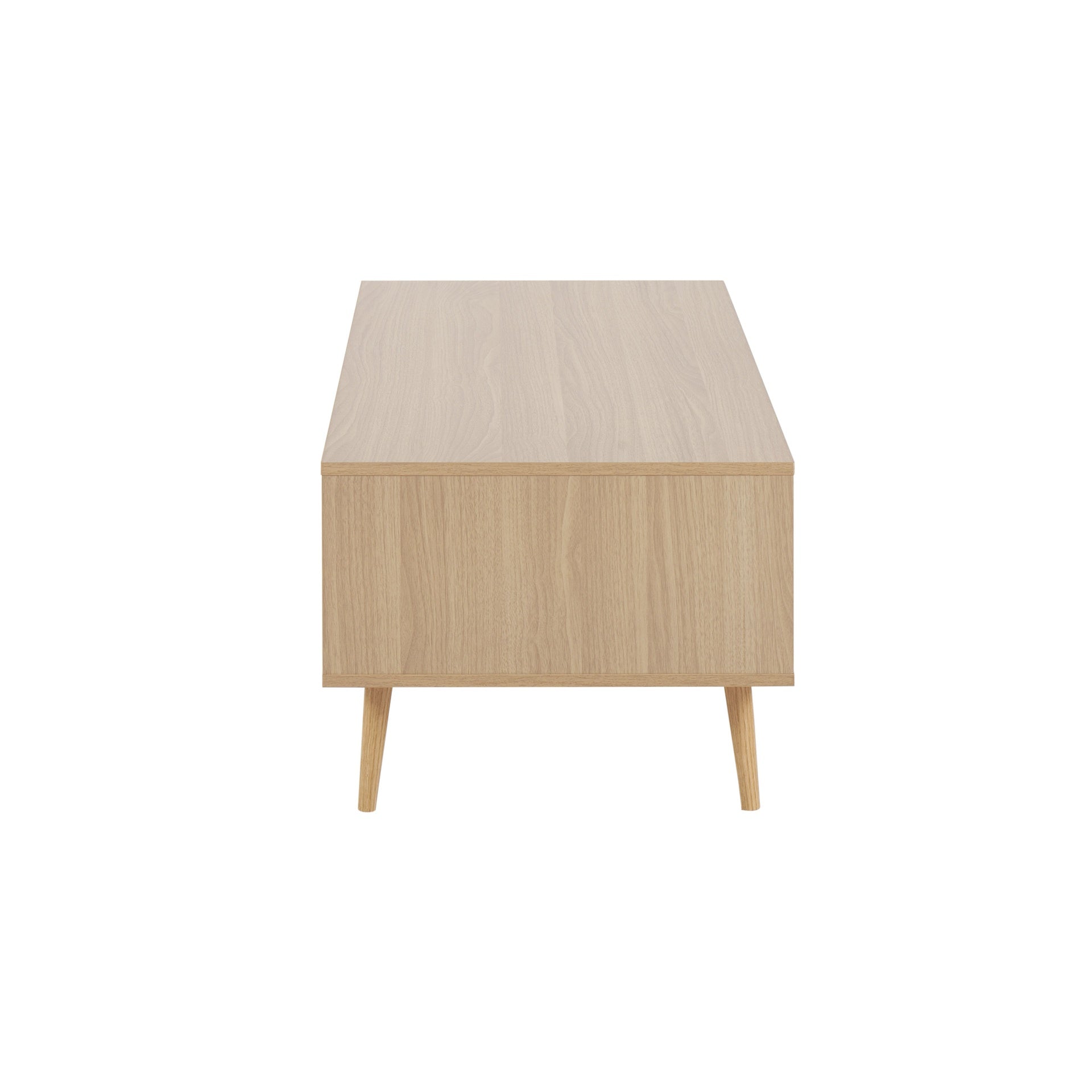 Astro Contemporary Coffee Table in Natural and White Wood by LumiSource