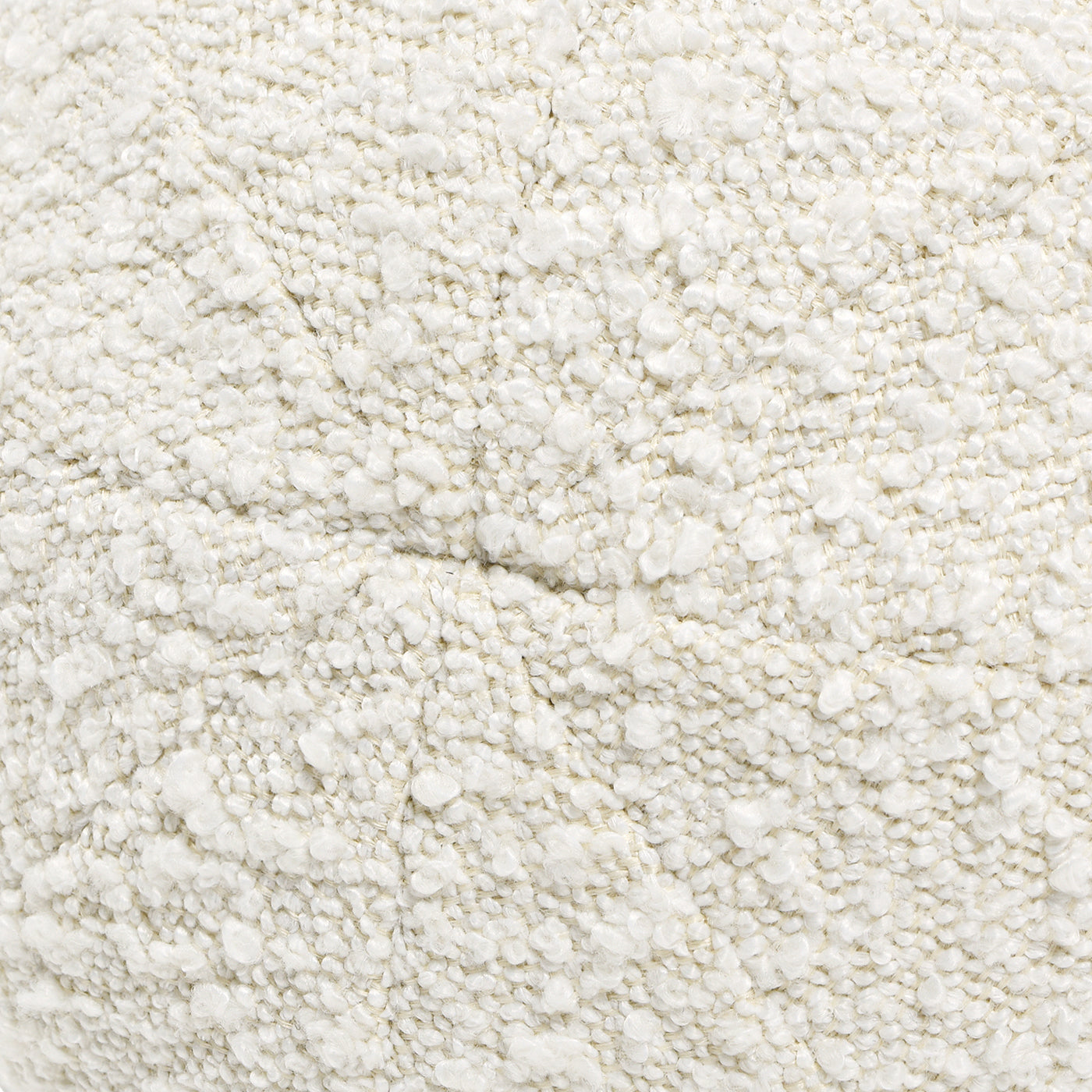Luna 12" Round Sphere Accent Ball Throw Pillow, Ivory White Boucle
