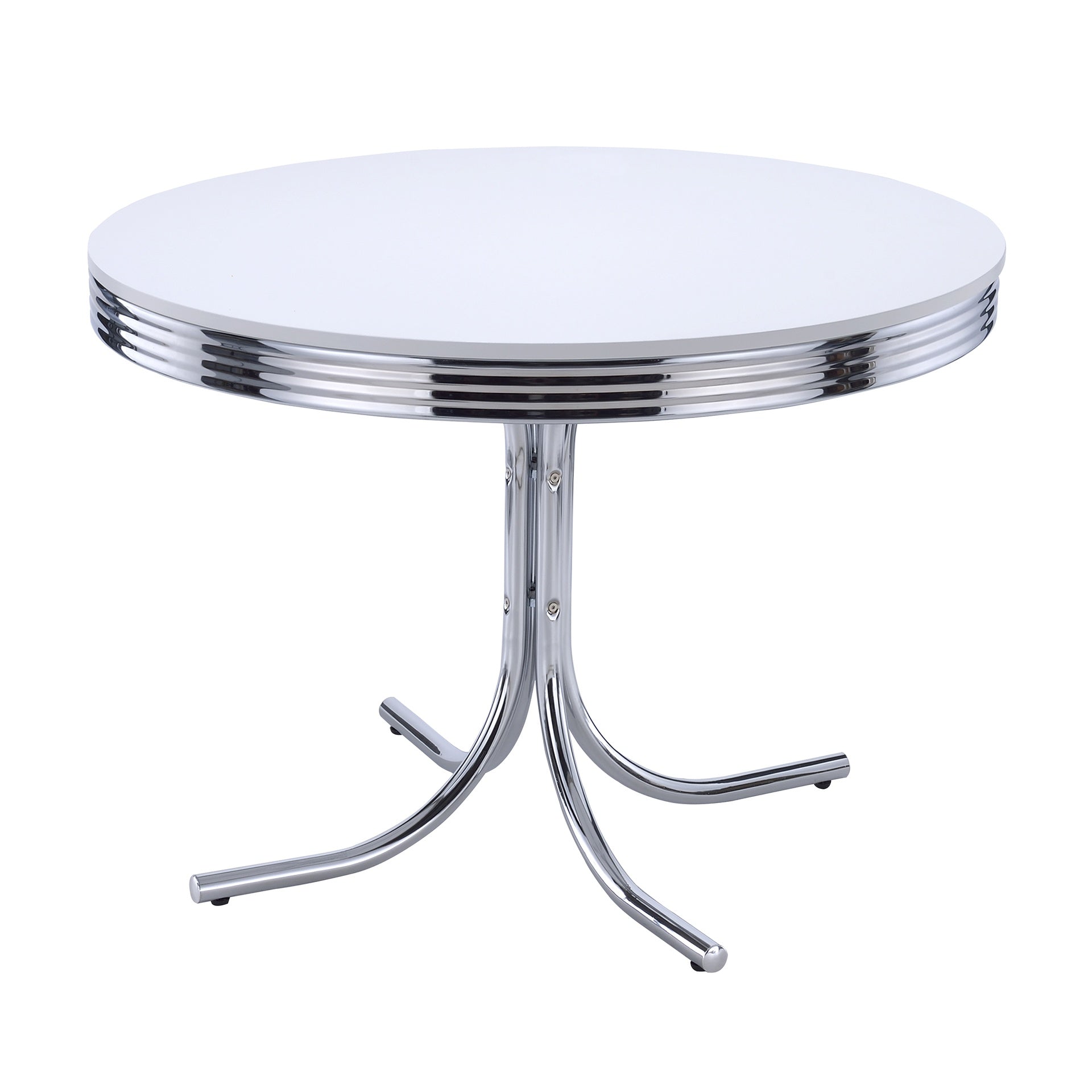 Parlisse White 5-piece Round Dining Set