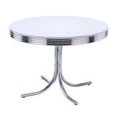 Parlisse White 5-piece Round Dining Set
