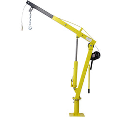 Hydraulic Pickup Truck Crane with Hand Winch  , Pickup Truck Bed Hoist Jib Crane- 2000-Lb. Capacity yellow