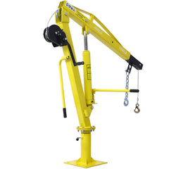 Hydraulic Pickup Truck Crane with Hand Winch  , Pickup Truck Bed Hoist Jib Crane- 2000-Lb. Capacity yellow