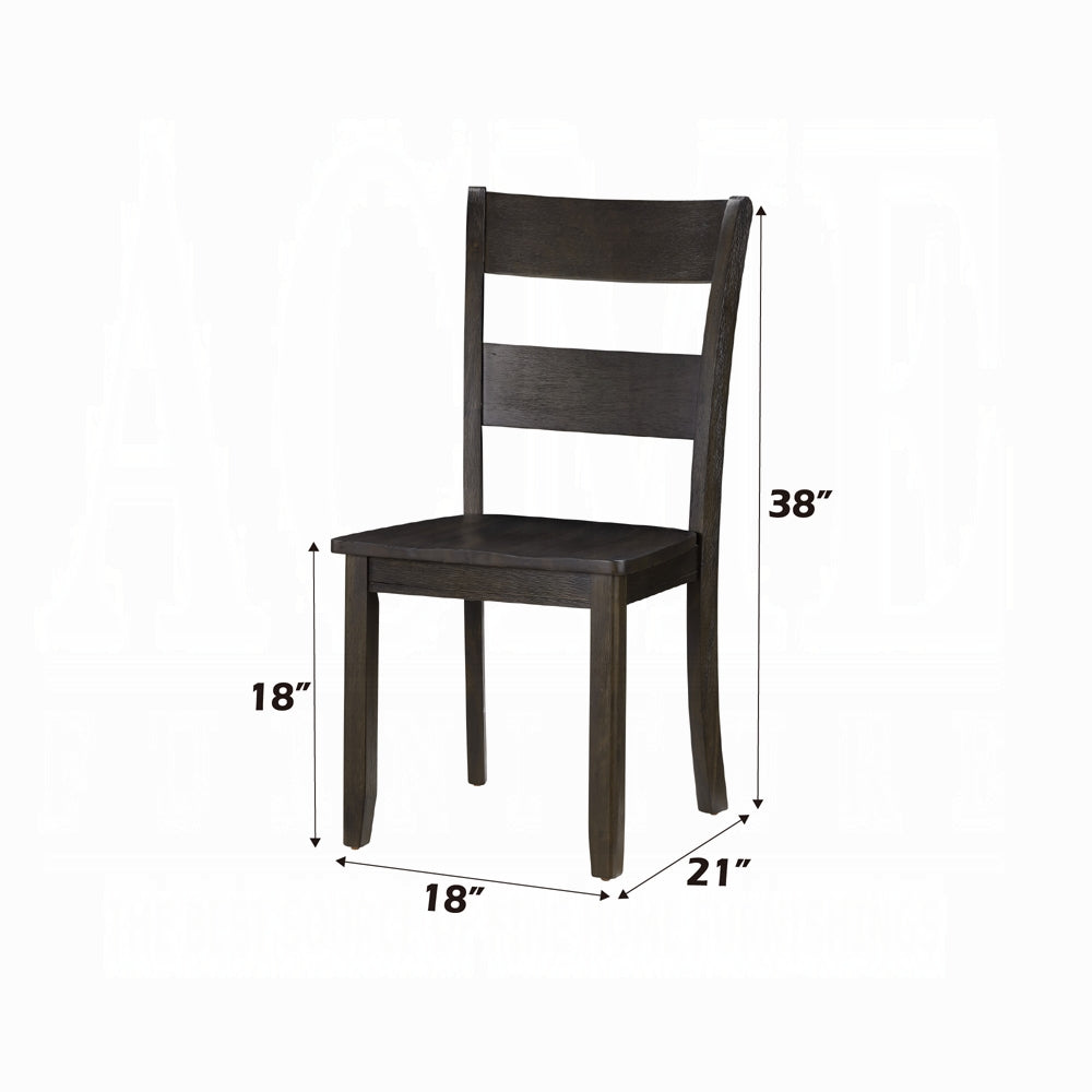 Walnut Finish Transitional Dining Chairs Set of 2 Wooden Dining Room Kitchen Furniture
