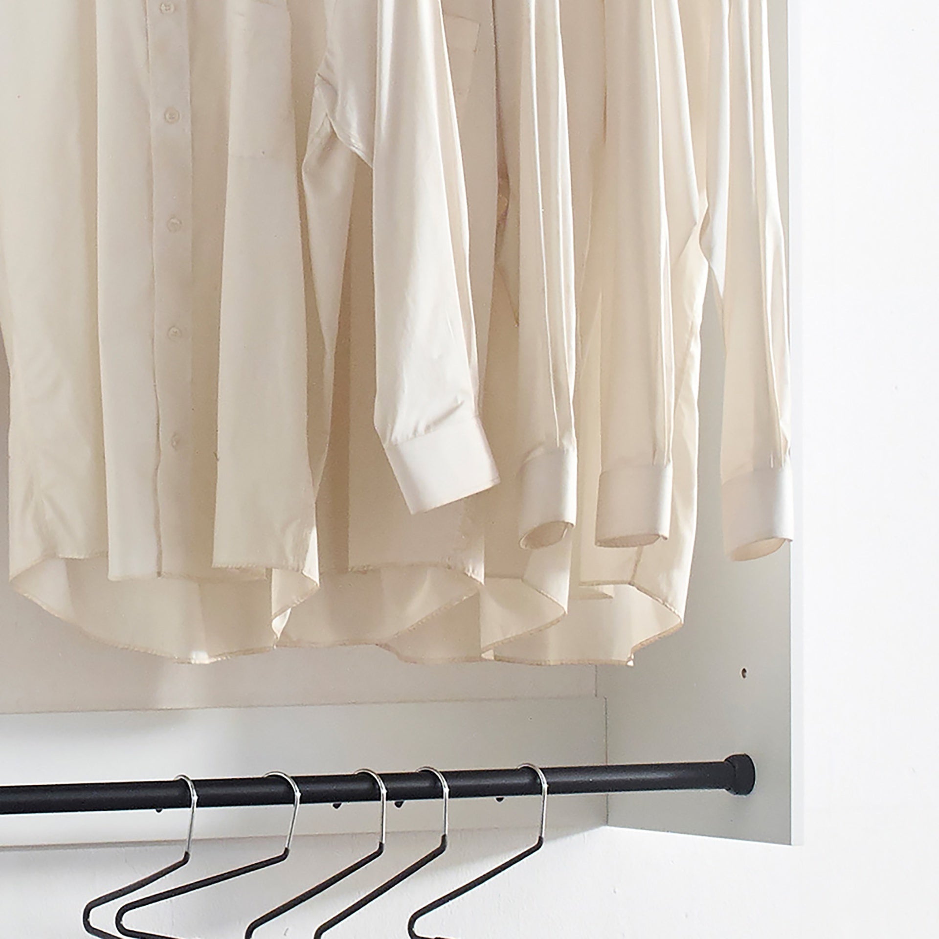 Devi White Wall Mounted Wood Closet System