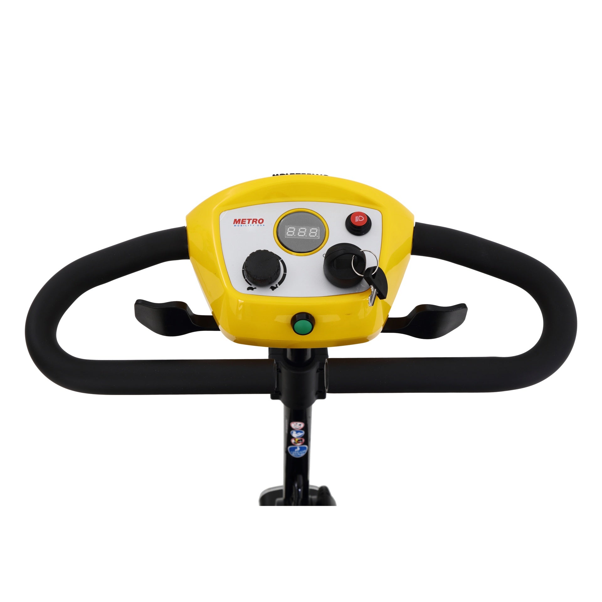 Four wheels Compact Travel Mobility Scooter with 300W Motor for Adult-300lbs, YELLOW