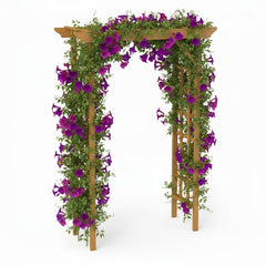Wooden Arbor, Wedding Arch for Ceremony, Wood Trellis for Plant Climbing, Christmas Decor Pergola for Garden Backyard