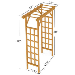 Wooden Arbor, Wedding Arch for Ceremony, Wood Trellis for Plant Climbing, Christmas Decor Pergola for Garden Backyard