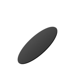 30" Inch Round Tempered Glass Table Top Black Glass 1/4" Inch Thick Round Polished Edge