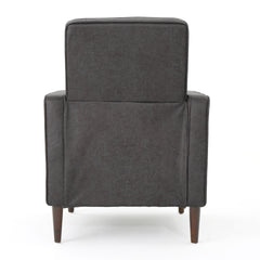 Fabric Recliner Chair Mid-Century Modern Recliner Pushback Single Recliner Sofa with Thicker Seat Cushion Tufted Upholstered Sofa with Wooden leg for Living Room Bedroom