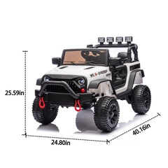 24V Kids Ride On Car W/Parents Remote Control,400W Motor,Four Wheel Suspension,Adjustable speed,USB,MP3,Music,Bluetooth,Large display screen,Power Display,Portable handle,Safety Belt for Kids Aged 3+.
