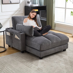 UNITED WE WIN Sleeper Sofa Couch Bed,Oversized Chaise Lounge Chair Cozy Cloud Couch