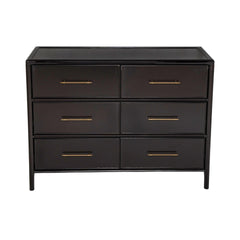 Storage cabinet, stylish style, suitable for living room and dining room entrance, large size, 6 drawers, dark brown