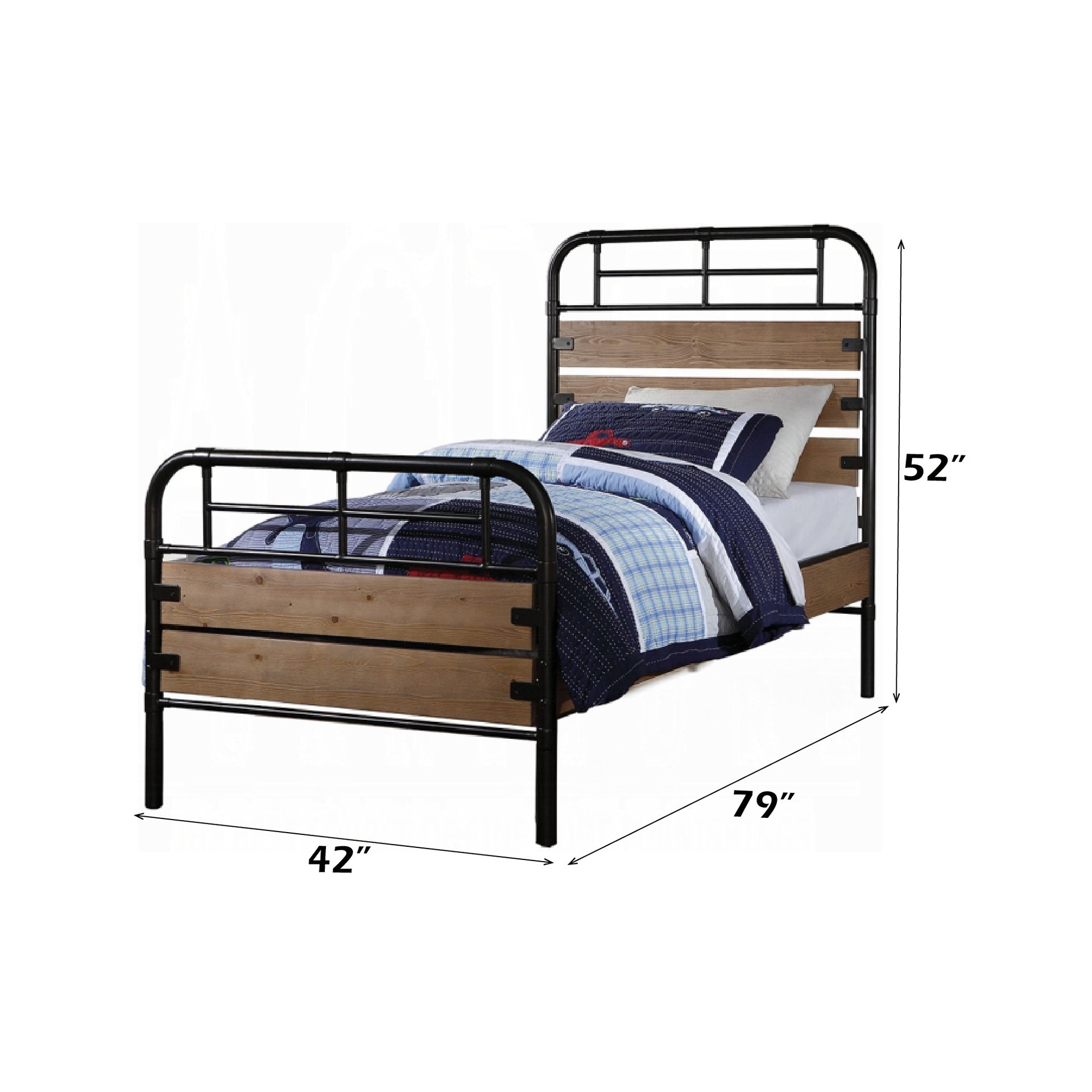 Adams Twin Bed (Bed only, Trundle not included)