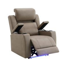 Lugo Camel Leather Aire Power Motion Recliner w/Cup Holder