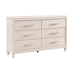Modern Glam Style Six-Drawer Dresser with Jewelry Trays Wooden Bedroom Furniture 1pc