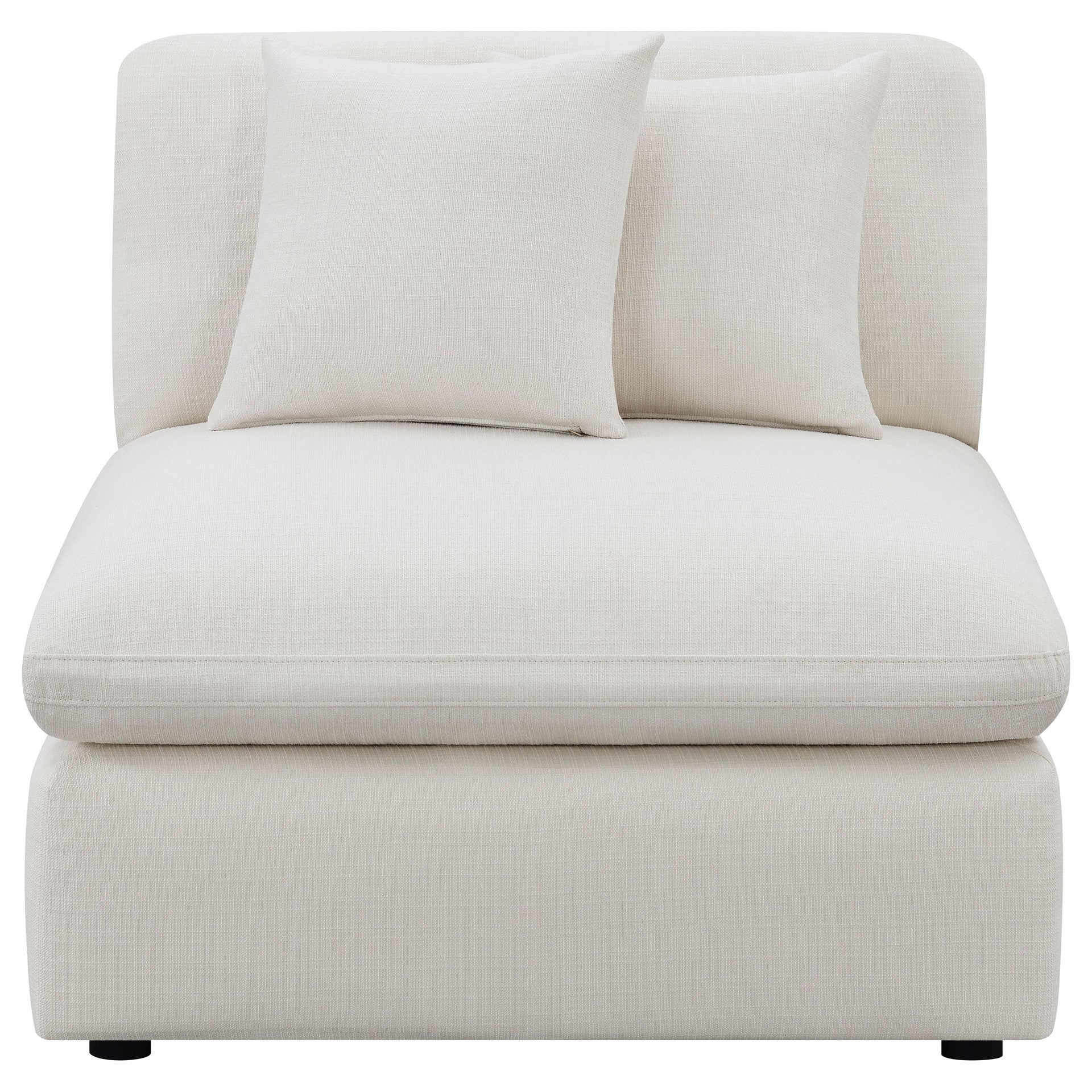 Greeley Ivory Upholstered Armless Chair