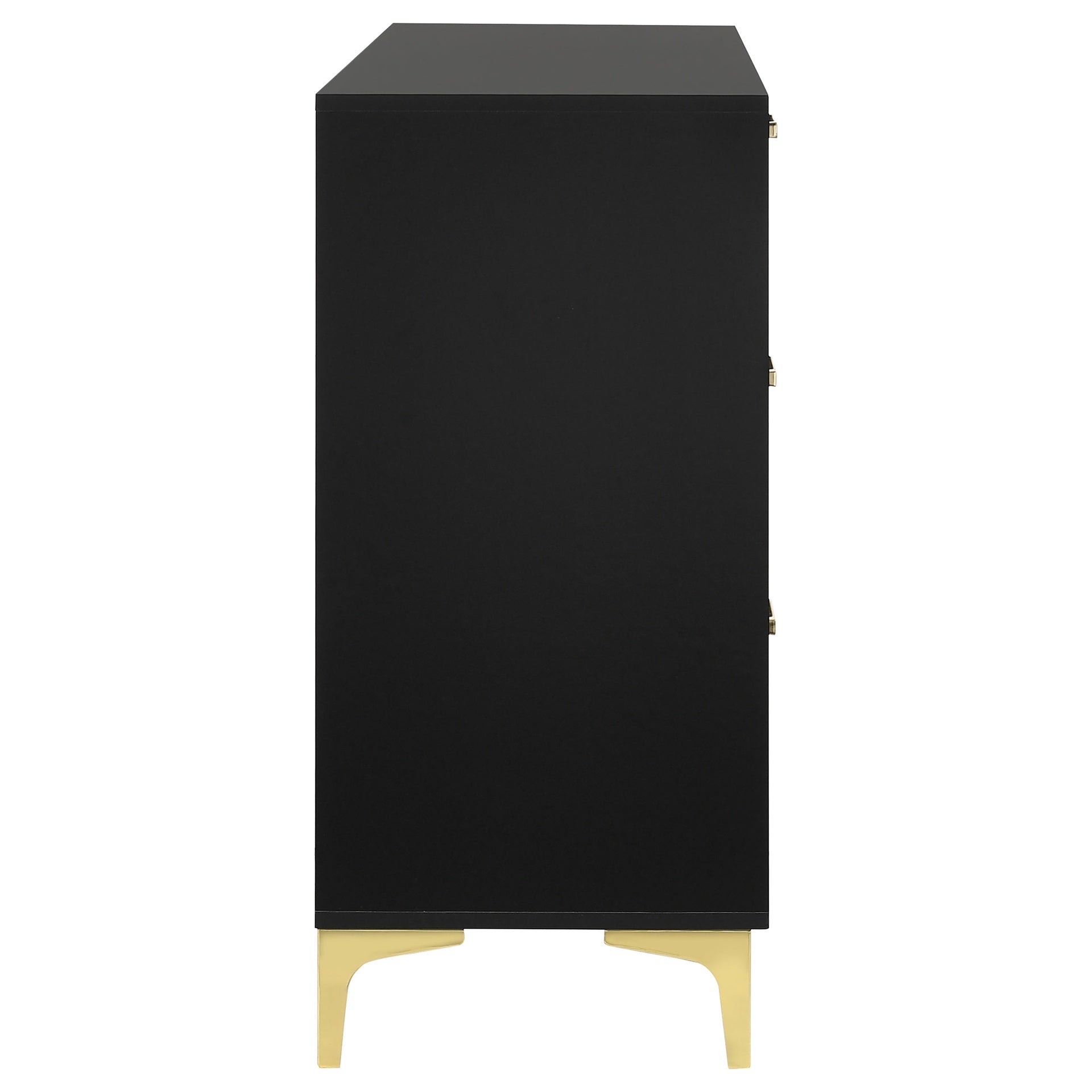 Lexie Black and Gold 6-Drawer Rectangular Dresser