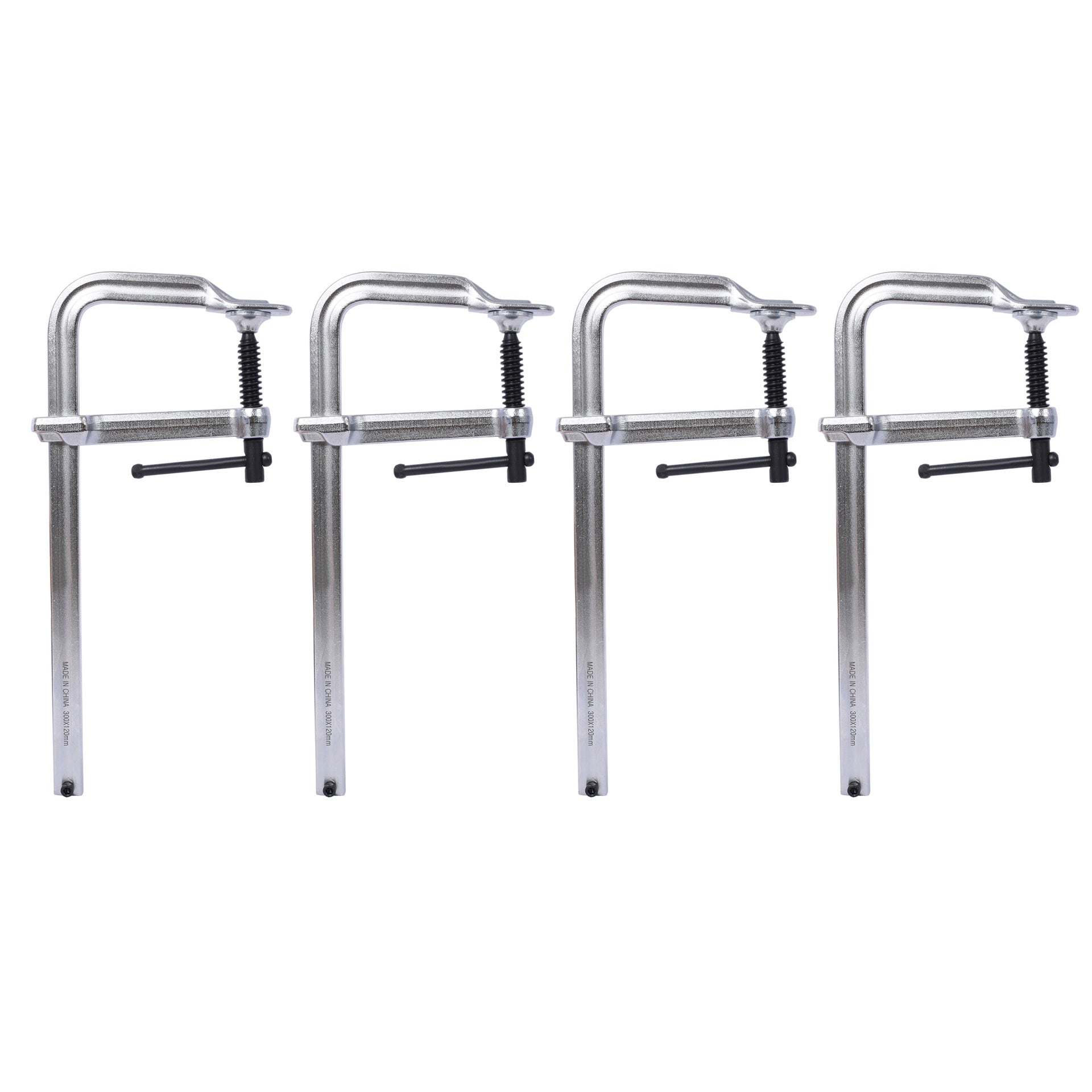 Bar Clamps Set, Drop Forged Steel Bar Clamps, Steel F Clamps for Welding, Woodworking, Metal working, DIY and Crafts,12 inch x 4-3/4 inch Throat,Pack of 4