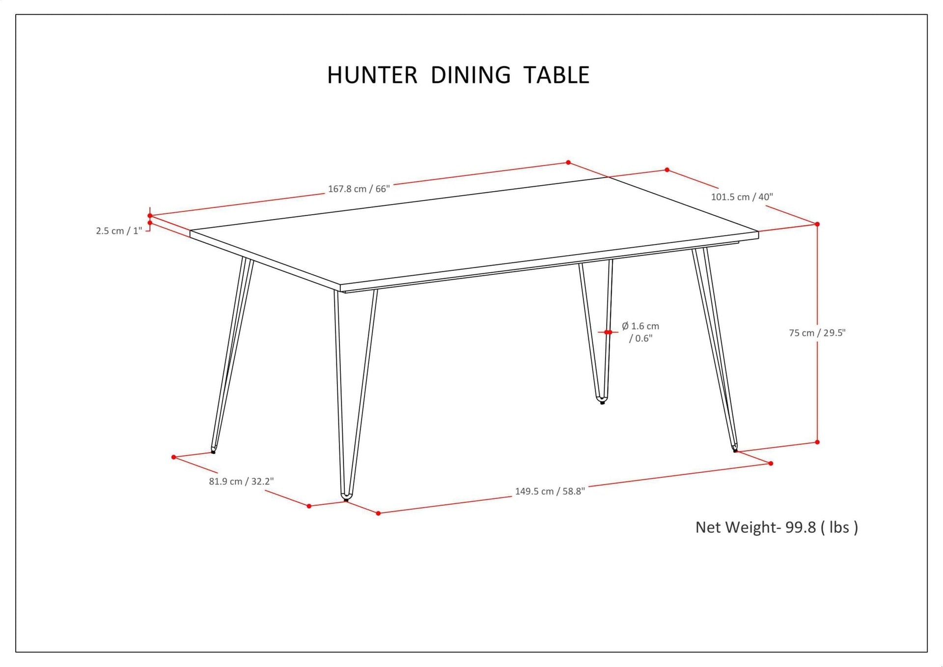 Hunter Dining Table in Natural