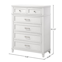 White 5 Drawer Chest