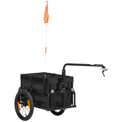 Aosom Bike Cargo Trailer, Bicycle Trailer Wagon Cart with Removable Storage Box, 
Quick Release 16" Wheels and Safe Reflectors, Galvanized Bottom