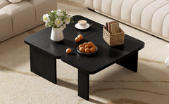 U-Can Modern Minimalist Coffee Table Set, Rectangle Coffee Table with Splicing Design, Multifunctional Combination Table for Living Room