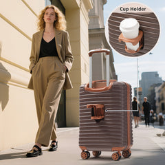 Hardshell Luggage Set with TSA Lock, 360° Spinner Wheels, Lightweight Durable Travel Suitcases for Women/Men Carry-On & Check-In