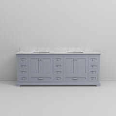 Dark Grey Double Bath Vanity 84 in. W x 22 in. D, with Carrara Marble Top