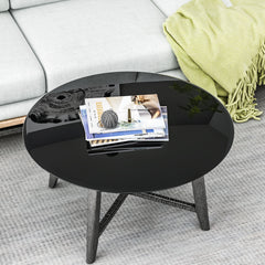 32" Inch Round Tempered Glass Table Top Black Glass 2/5 Inch Thick Beveled Polished Edge
