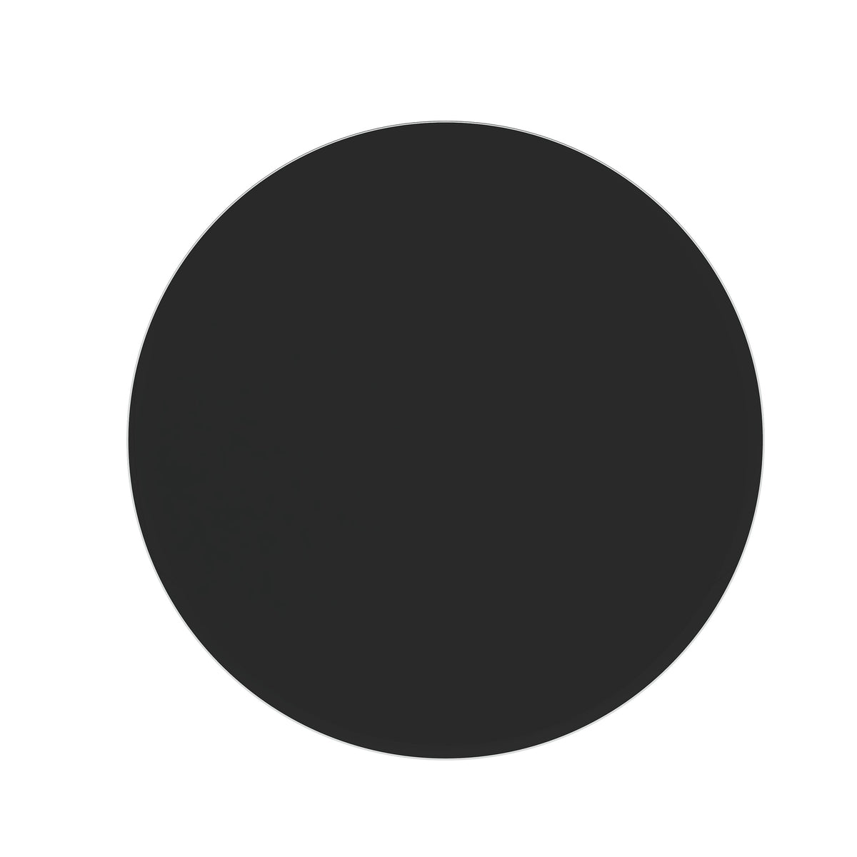 32" Inch Round Tempered Glass Table Top Black Glass 2/5 Inch Thick Beveled Polished Edge