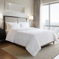1-Piece King Essential Lark Coverlet, White