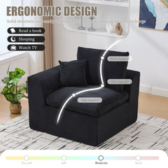 UNITED WE WIN Modular Sectional Sofa Cloud Couch,Comfy Cloud Modern Sofa,2 Seater with Cushion Covers Removable Furniture for Living Room Bedroom Apartments Dorms,No Assembly Required
