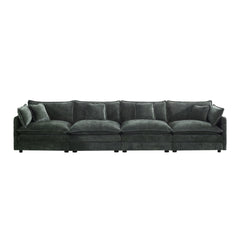 Free Combination Modular Sofa Free,4 Seater Sofa Comfy Chenille Fabric,Sectional Sofa Couch,Gray Chenille