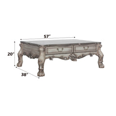 Dresden Vintage Bone White Finish Coffee Table