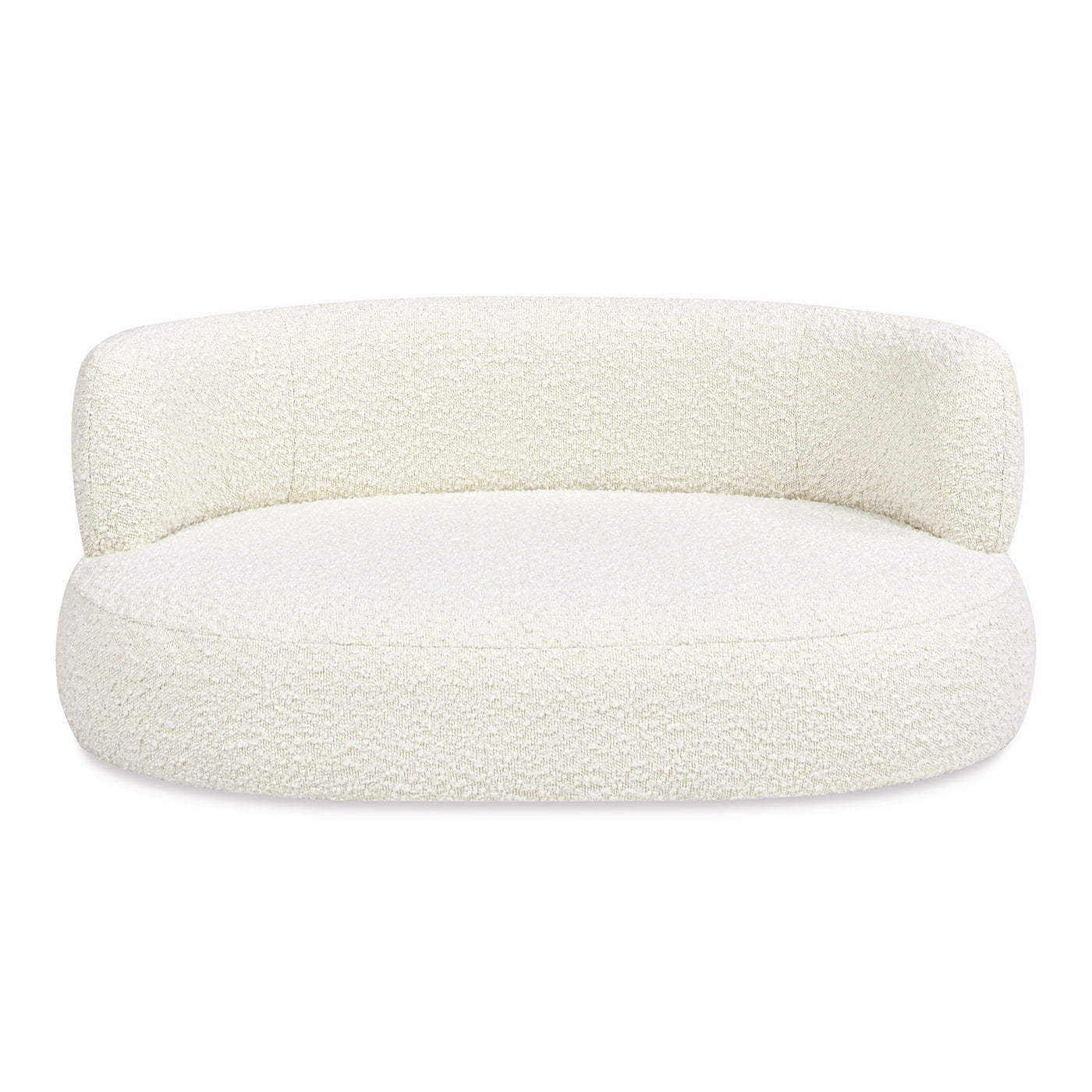 Shep 36" Curved Dog Sofa Bed, Medium, Ivory White Boucle