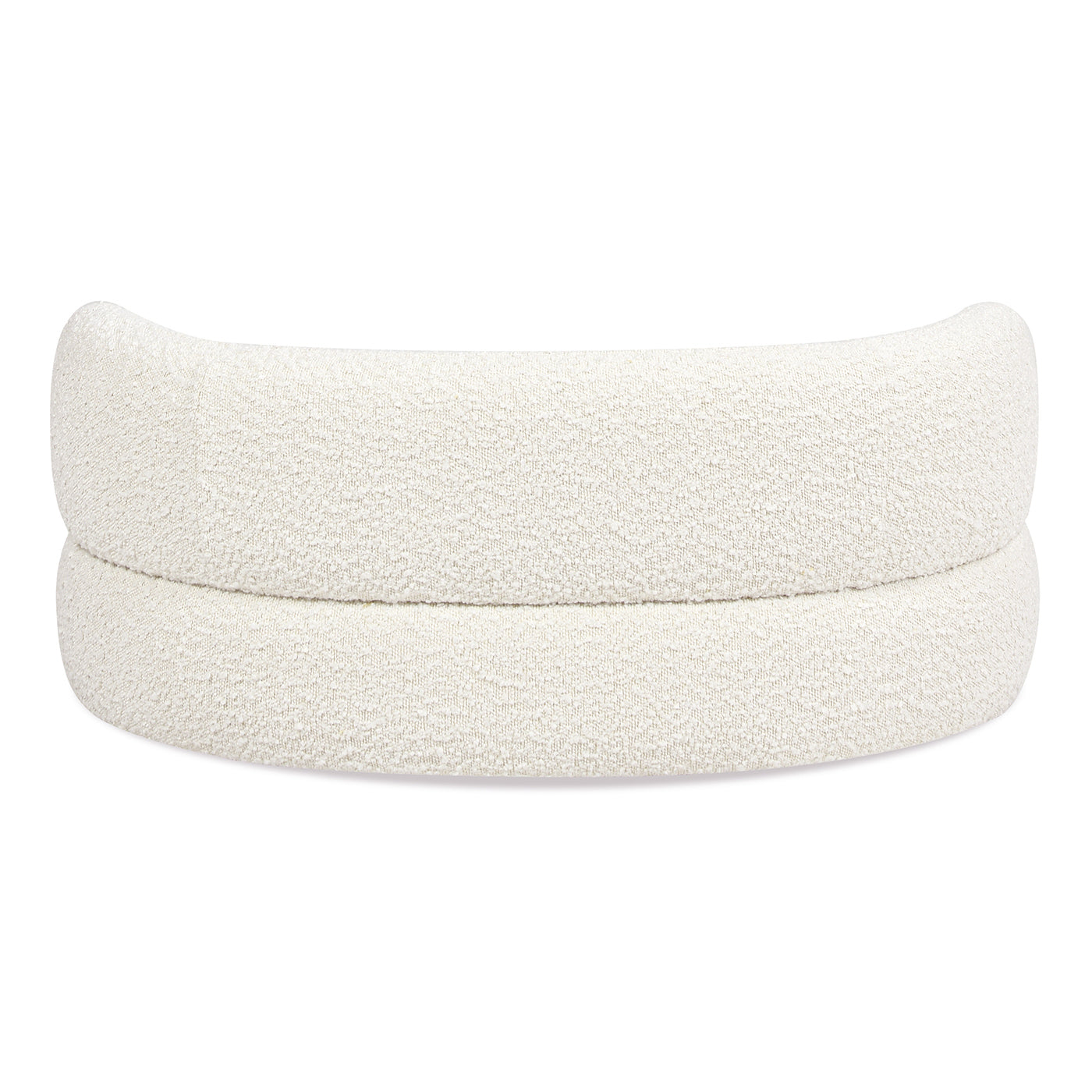 Shep 36" Curved Dog Sofa Bed, Medium, Ivory White Boucle