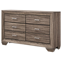 Harrison Washed Taupe 6-drawer Dresser