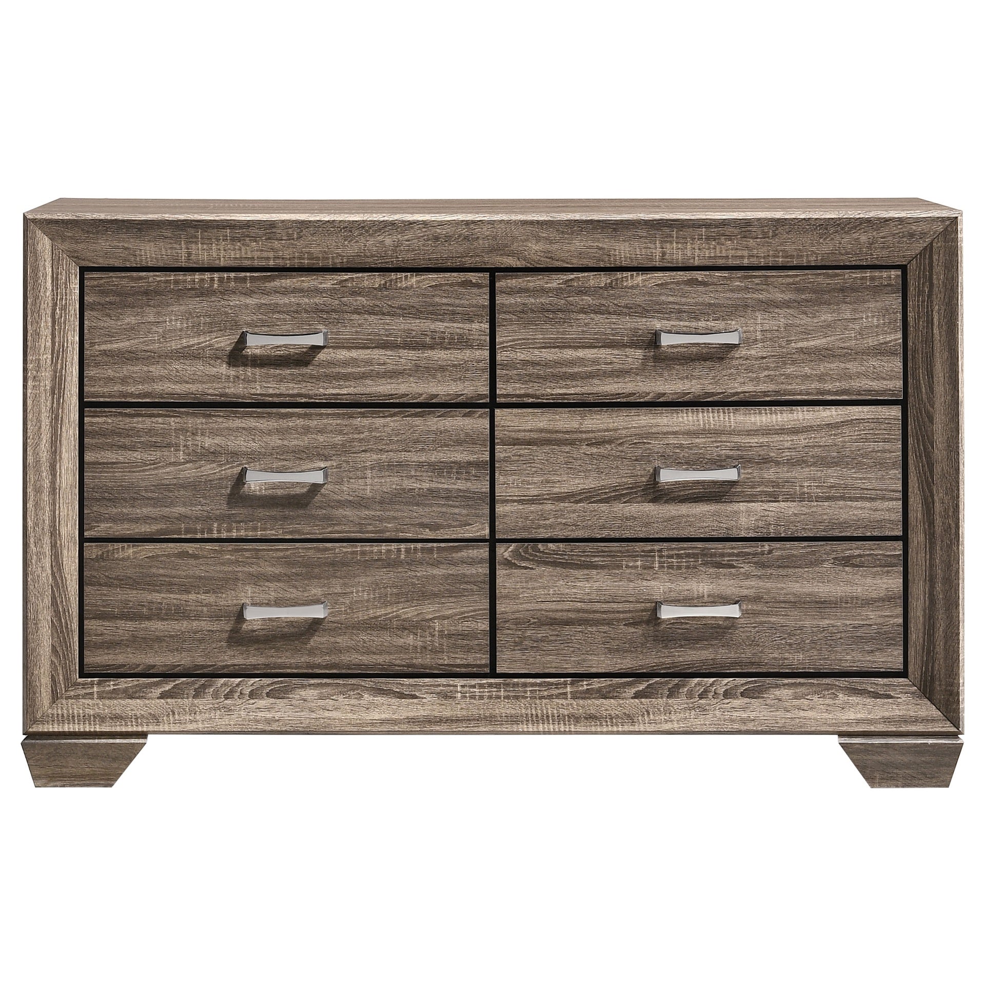 Harrison Washed Taupe 6-drawer Dresser