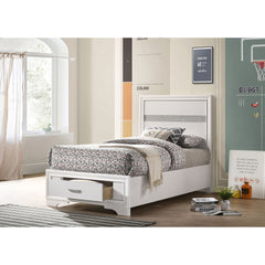 Urbana White Twin Storage Bed