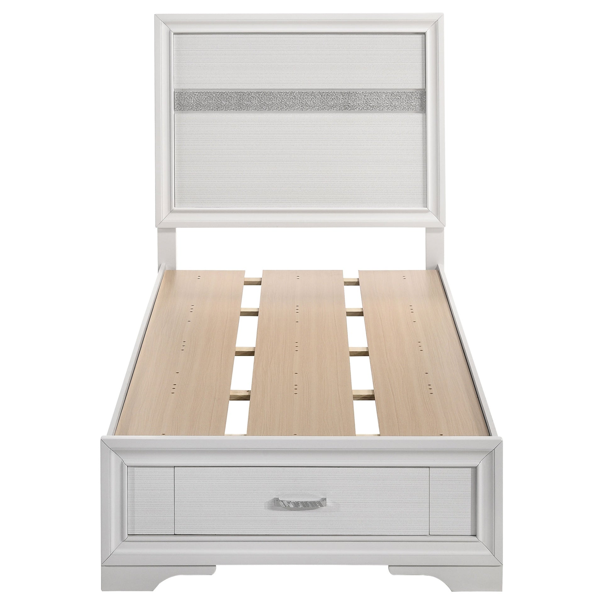Urbana White Twin Storage Bed