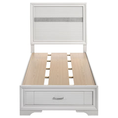 Urbana White Twin Storage Bed