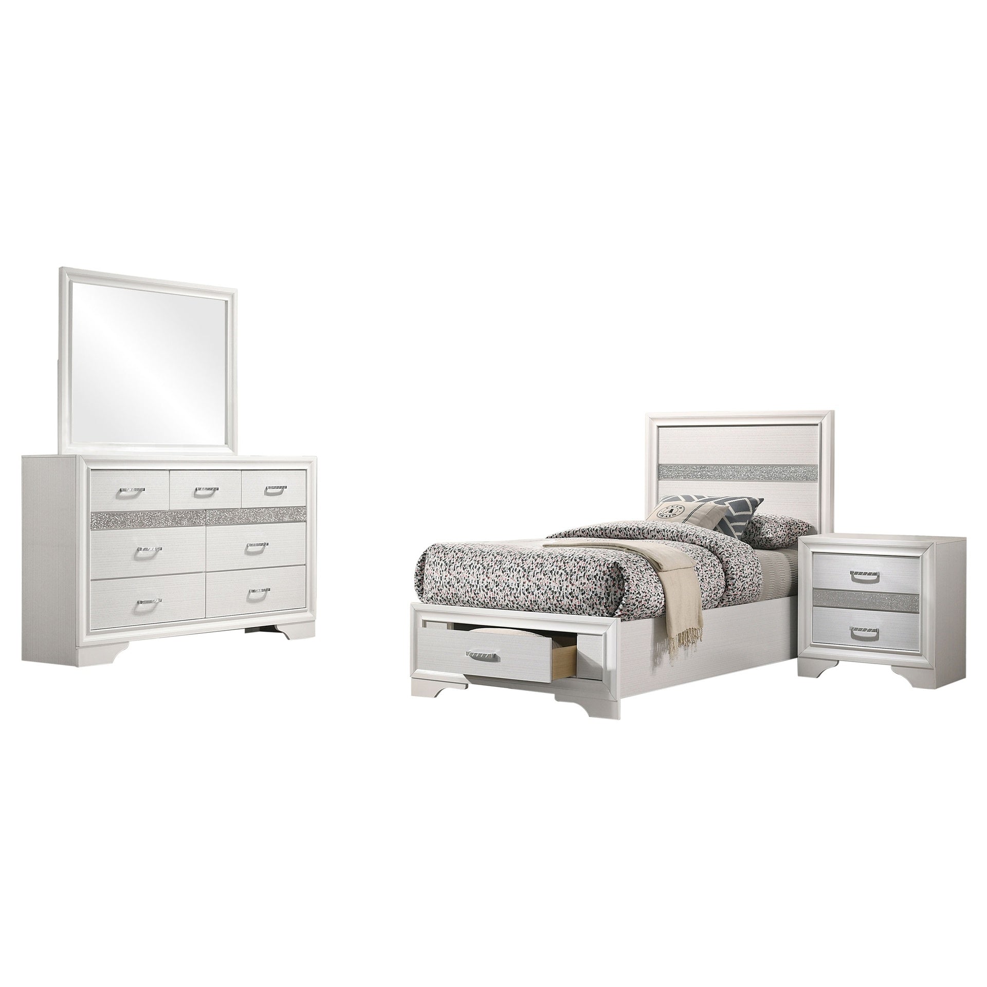 Annie White 4-piece Twin Bedroom Set