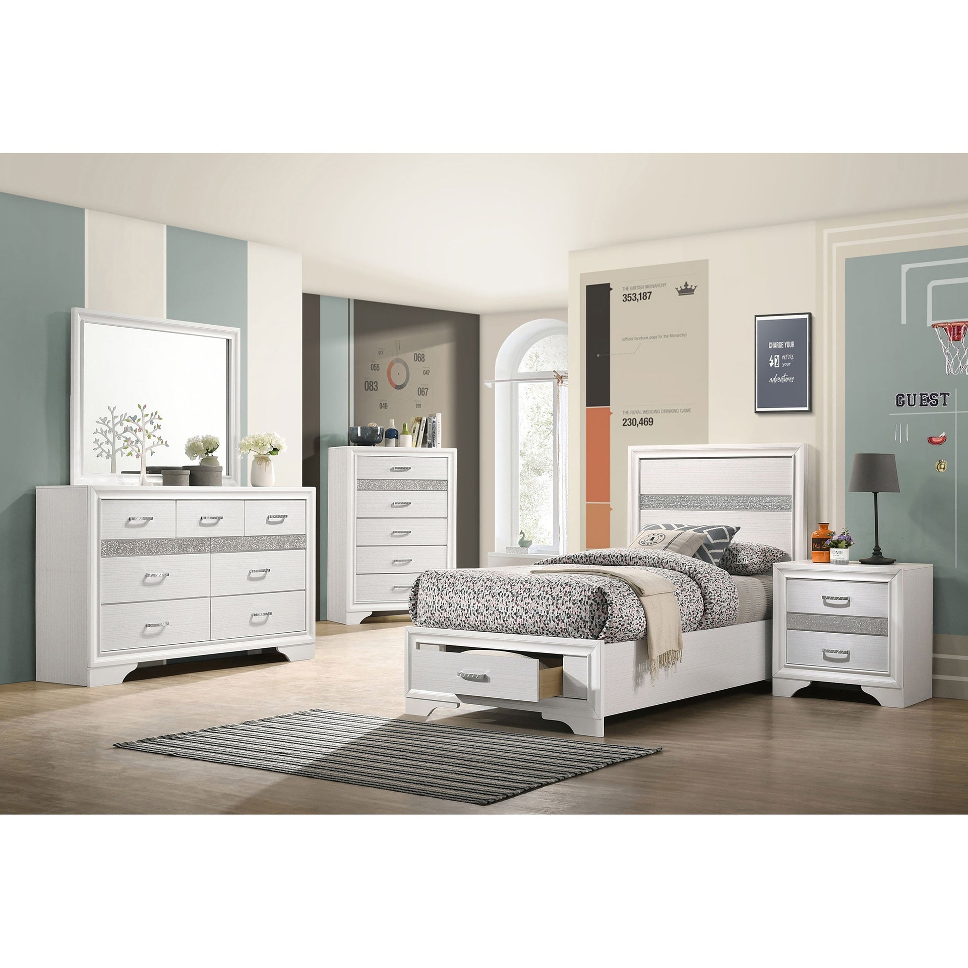 Annie White 5-piece Twin Bedroom Set