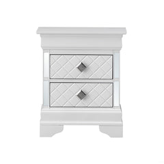 Sophisticated White Pearl Nightstand