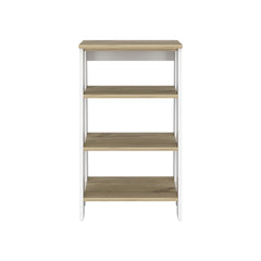 Nashua 4-Shelf Linen Cabinet Light Oak and White