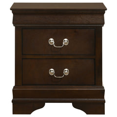 Demetra Cappuccino 2-Drawer Nightstand with Bail Handle
