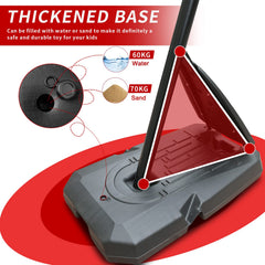 Height Adjustable Basketball Hoop, 7.5 to 10ft Adjustable Basketball Stand with 44 Inch Backboard, Portable Basketball Goal System with Stable Base and Wheels, Use for Outdoor