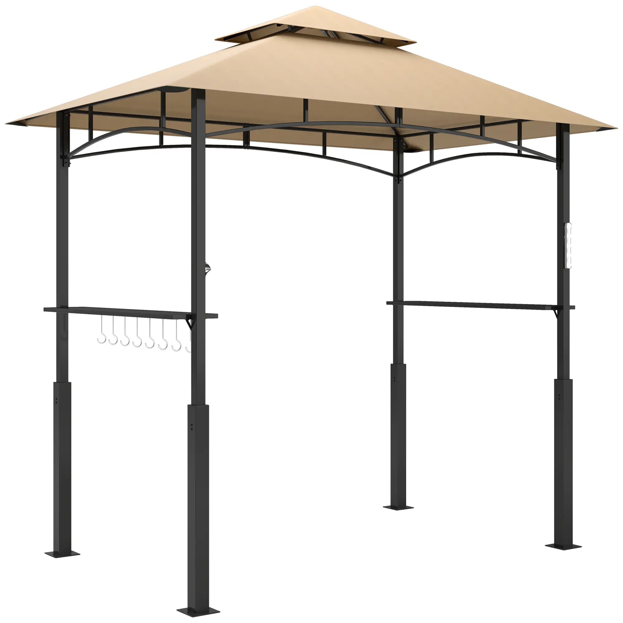Dark Brown Outdoor Grill Gazebo  8' x 5' Gazebo Shelter